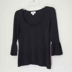 Ann Taylor Loft Black Blouse, Size Small